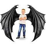 Halloween Black Dragon Wings Backdrop Dragon Theme Birthday Party Photography Background Knight Wings Hanging Banner for Birthday Baby Shower Photo Booth Studio Props Wall Decoration Indoor Outdoor