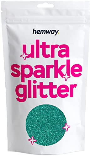 Hemway Ultra Sparkle Glitter Turquoise Blue 100g, Standard Size