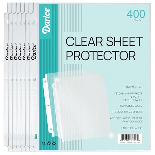 Pochettes plastiques classeur transparentes lot 400 intercalaires de protection
