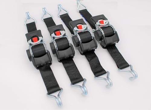 Produktfoto von 4 Stück Automatik Zurrgurt Spanngurt mit Spitzhaken 3,0m x 50 mm 750/1500 daN