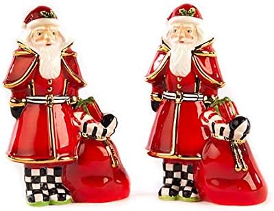 MacKenzie-Childs Santa Salt & Pepper Set