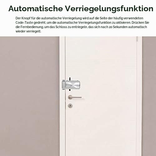 Sonew Elektronische Türschloss, unsichtbares Schlüsselloch Intelligente elektronische Verriegelung mit 4 Fernbedienungen, Anti Theft APP Fernentriegelungssteuerung für Sicherheit zu Hause