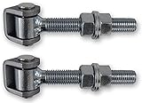 WDB 2 Stück Torangel Einstellbar M16 130mm - Torscharnier verstellbar mit verzinktem Gewinde - Torscharniere Hängescharniere