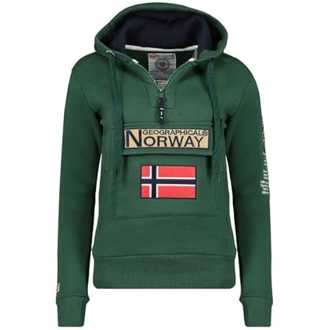 Geographical Norway - Sudadera DE Niño GYMCLASS- Verde Oscuro Talla 14 años Cover