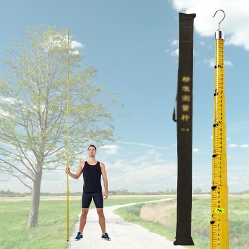 Insulated 12m Measuring Rod - Extendable Non-Conductive Pole for Power Line Work & Substation Surveys, Durable Grade Stick for Safety & Precision