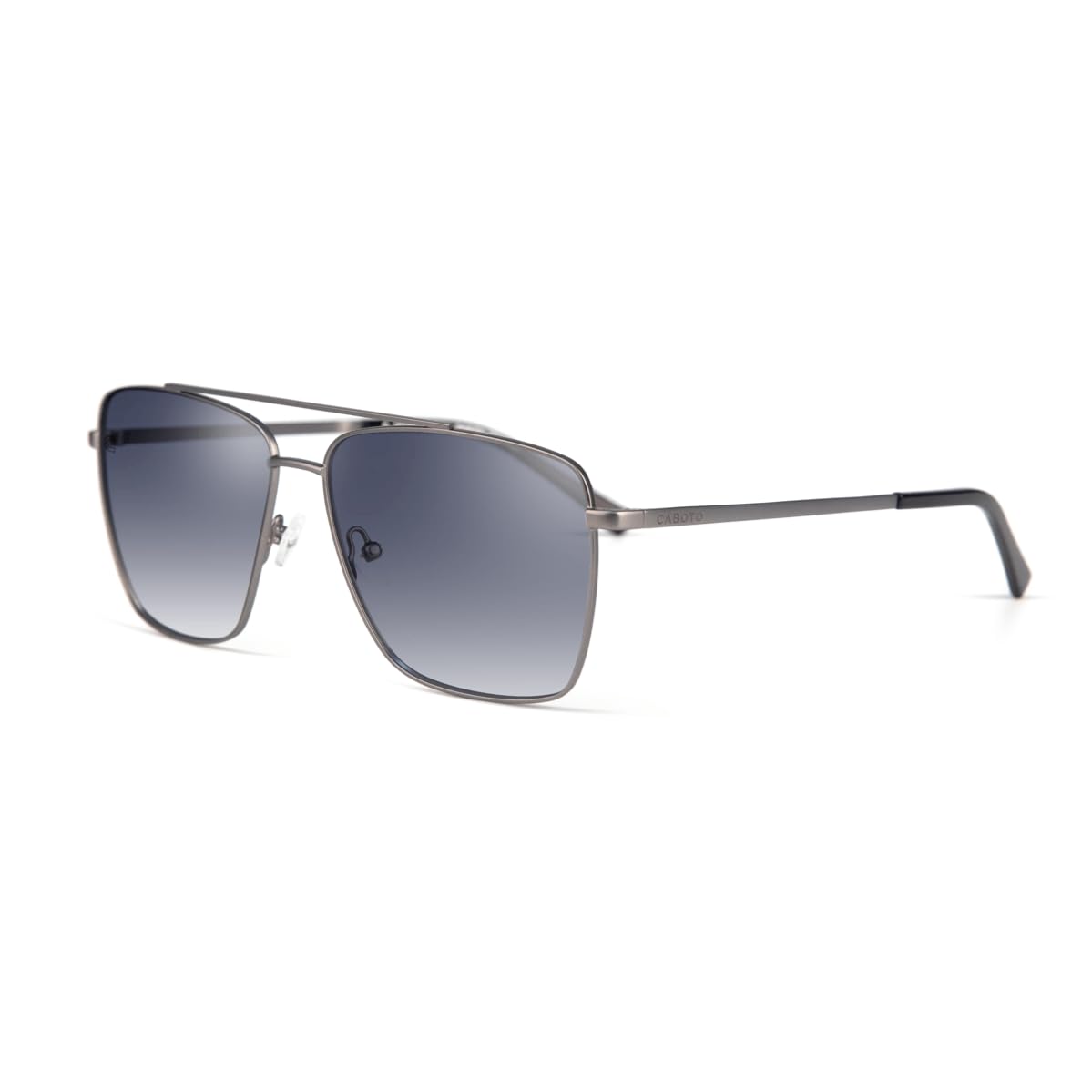 Caboto Kim Sonnenbrille, Rechteckig, Edelstahl, Polarisierte NXT Kunststoff-Gläser, Grau 85%