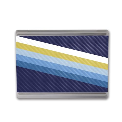 Image of MightySkins Carbon Fiber Skin Compatible with Microsoft Surface Laptop Go 3 (2023) Full Wrap Kit - Cool Stripes | Protective, Durable Textured Carbon Fiber Finish | Made in The USA