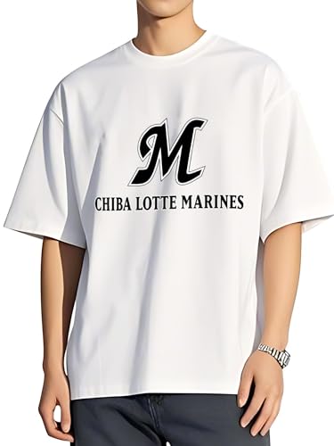 [WZLODZQ] メンズ Tシャツ 千葉ロッテマリーンズ グッズ 半袖 カットソー 綿 ティーシャツ 大きいサイズ 人気 面白い かっこいい 春夏服 トップスのサムネイル