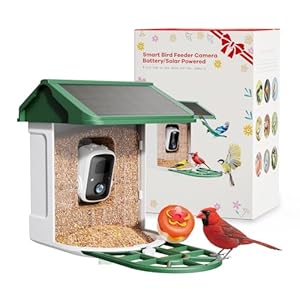 HARYMOR Bird Feeder with Camera Sol...