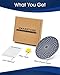 Large Shower Head VMASSTONE 9In High Pressure Showerhead - Tool Free Installation- with Large Spray Surfaces and 200 Nozzles for Delicate and Unstimulate Shower Experience (EM-001 Chrome/Dark Grey)