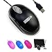 Computer Mouse Mini USB Wired Optical Mice for PC Laptop Desktop Black Color 1.5M Cable by SOONGO