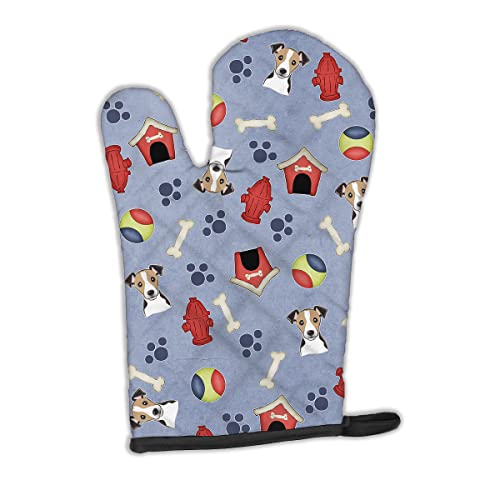 Caroline's Treasures BB4040OVMT Dog House Collection Jack Russell Terrier Oven Mitt Heat Resistant Thick Oven Mitt for Hot Pans and Oven, Kitchen Mitt Protect Hands, Cooking Baking Glove