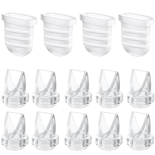 Image of 12PCS Duckbill Valves Silicone Diaphragm Compatible with eufy S1 Pro S1 E10, Lansinoh Discreet Duo, NCVI NICEGREEN Nuliie Zooawa S32 Breast Pump Parts S32 Pump Replacement, for Lansinoh Pump Parts