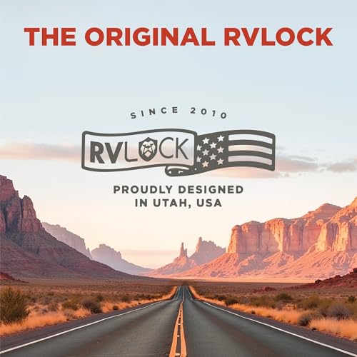 RVLOCK Compact RV Lock Keyless Entry with Remote, Secure Camper Latch Replacement, Durable RV Door Lock Replacement for Trailers with Patented Security Technology