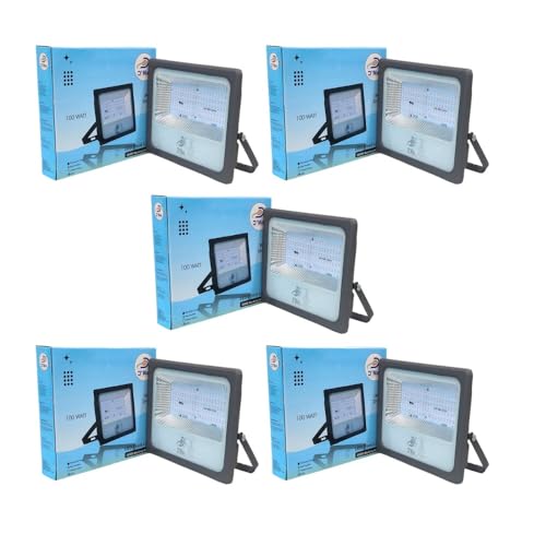 Image of D'Mak 100 Watt LED Flood Light Grey Body Down Chock Waterproof IP65 for Outdoor Purposes (5, Pink)