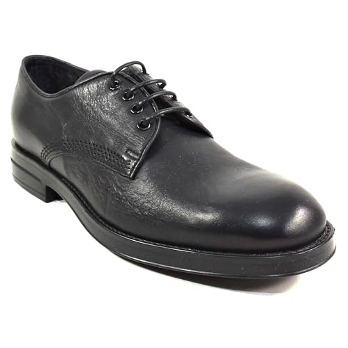 Men's Black Soft Leather Oxford Dress Shoes, Classic Comfort Style, Size 42 EU3