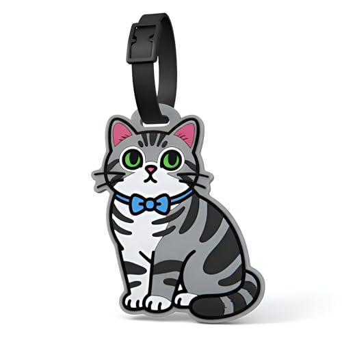 Luggage Tags for Suitcases British Shorthair Cat Carry-On Silicone ID Tag