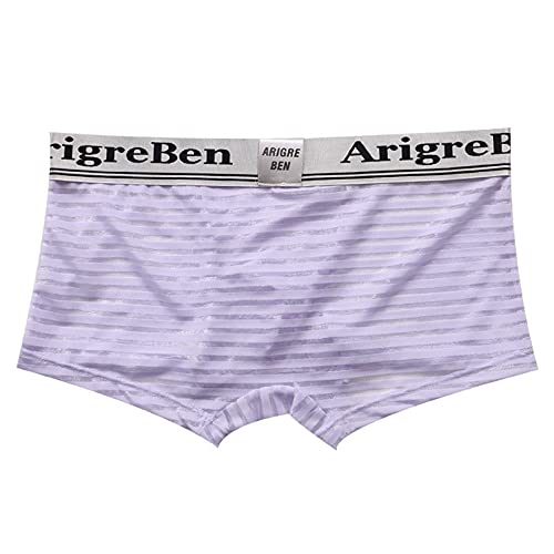 Boxershorts voor heren, katoenen onderbroek, basic boxer, broek voor mannen, gestreept, transparant ondergoed, broekje… - Afbeelding 5