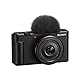 Sony ZV-1F Vlog Kamera | Digitalkamera (Variabler Winkeldisplay, 4K Video, Schweraufnahme, Vlog Funktionen) - Schwarz