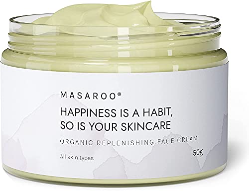 Replenishing Organic Face Cream: Anti-aging Face Collagen Cream with vitamin A, E, C – 100% Natural Face Moisturiser for…
