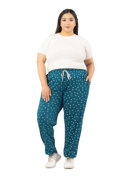 Cupid Womens Printed Cotton Comfortable Track Pant Sports Trouser
