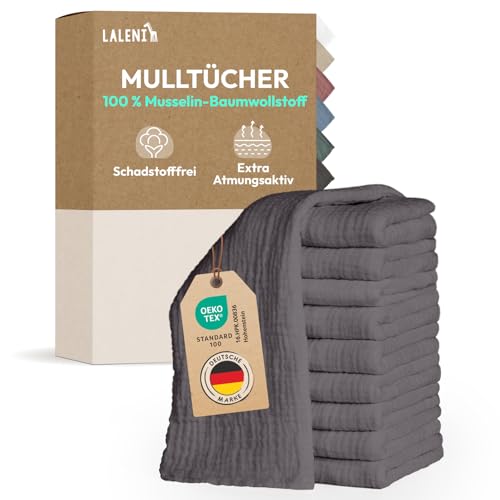 Laleni Spucktücher Baby im 10er Set aus Reiner Baumwolle - schadstofffreie...