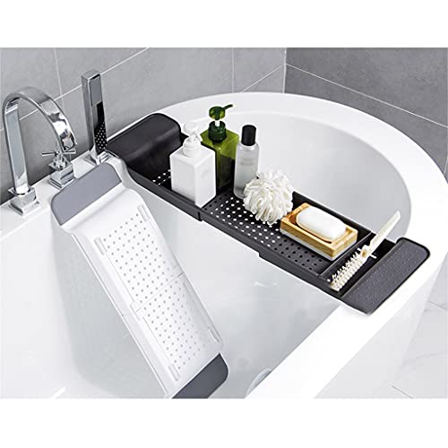 Plateau de baignoire rétractable en bambou extensible pour un bain relaxant