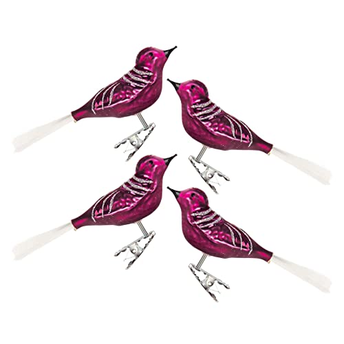 Baies d'oiseau mat décoration de sapin de Noël 12cm - 2