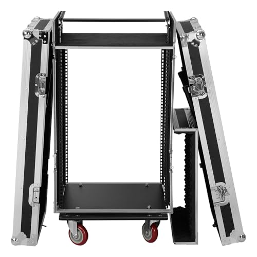 Zerodeko Professional Dj Table Video Stereo Equipment Storage Cabinet Dj Audio Rack Data Devices Storage Cabinet Audio Rack for Performance Black