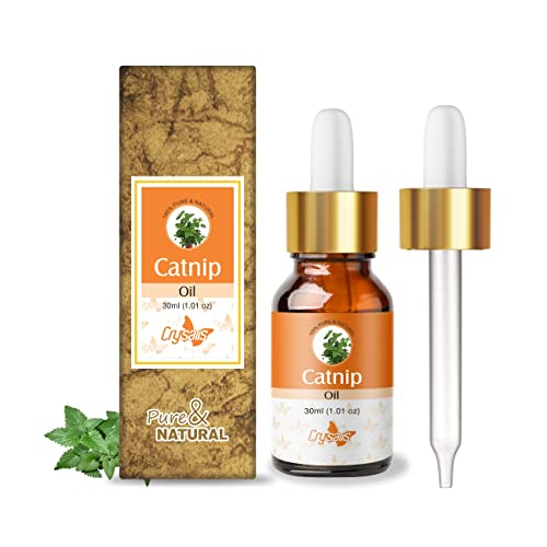 Image of Crysalis Catnip Oil 30 ml (1.01 fl oz) - Steam Distilled Herbaceous Aromatic Oil for Calming Diffusion Blends & DIY Aromatherapy