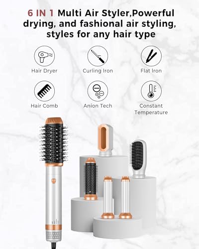 UMIGA Hair Styler 5 in 1, Air Styler Set with Ionic Hair Dryer,Auto Air Curler,Thermal Brush,Hair Dryer Set for Styling, Fast Drying, Volumizing,Curling,Straightening, Ion Care - Image 9