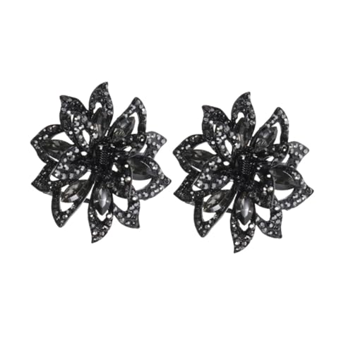 Pince à cheveux fleur avec strass éclatants pour un style féminin de haute qualité
