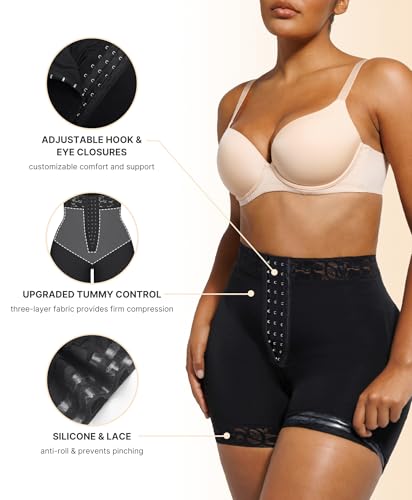 Image of SHAPELLX Butt Lifting Shapewear Tummy Control Butt Lifting Shorts with Built-in Steel Bones