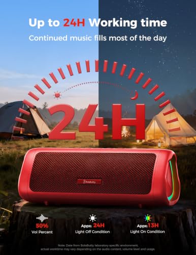 Image of Fun Flicks Karaoke Machine with Wireless Mics, Bluetooth Speaker, RGB Lights, 5 Voice Effects, Portable Sound System for Home, Party, Outdoor, for Kids & Adults (1pcs-Red)