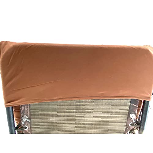Zhuan Lattice Rocking Chair Mat With Non-Slip Top Cover,Not-Slip Strap Design High Back Lounger Patio Cushion,Patio Long Chair Cushions(Do Not Included Chair) Brown 50X125Cm(20X49Inch) #TOP2