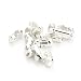 Silver Bead Ball Chain Clasp Connector Ends Pieces for Jewelry Making, Keychain, Crafts #1, (Fits 1.5mm - 2mm)