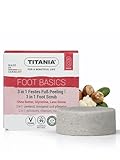 TITANIA 3IN1 FUSSPEELING BLOCK, FESTES FUSS PEELING MIT SHEABUTTER, GLYCERIN UND BIMSSTEIN, COSMOS NATURAL, VEGAN, MADE IN GERMANY