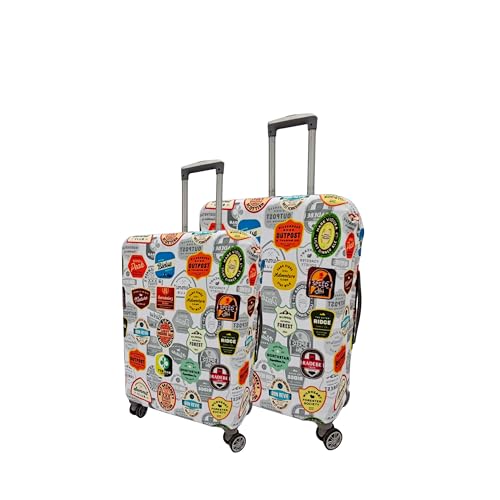 Image of Printed Travel Luggage Cover for Suitcase - Stretchable & Scratchproof Trolley Bag Protector