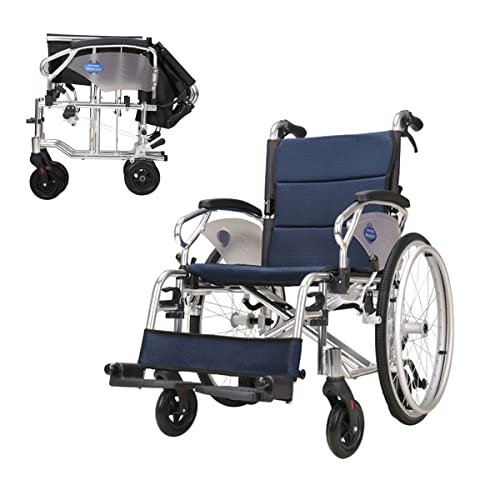 Aluminum Multifuctional Manual Wheelchair For Adults With Flip Back Armrests, Swing Away Footrests And 24 Inch Rear Wheels, 18 Inch Seat,300 Lbs Weight Capacity #TOP7