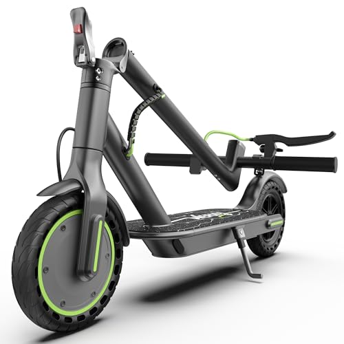 Image of Electric Scooter, 350W Motor, 19 Mph Speed & 15 Miles Range, 8.5 inch Solid Tires, Lightweight Foldable Scooter with Dual Braking System, Max Load 265LBS