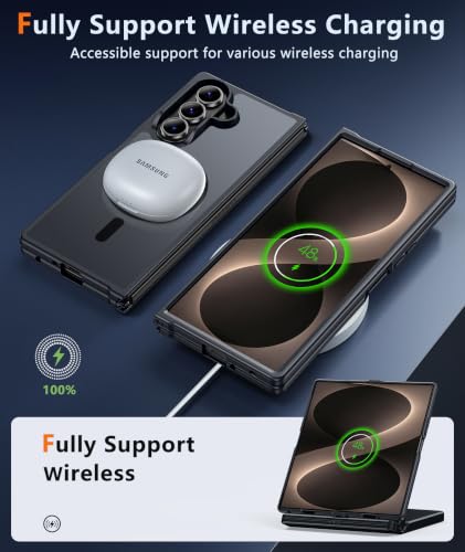 Image of FNTCASE for Samsung Galaxy Z-Fold-8-Ultra Case Samsung Z Fold 7 Matte Case | Compatible with Magsafe, Screen Protector, Anti Yellowing, Military Grade Drop Protection, Shockproof, Translucent Cases