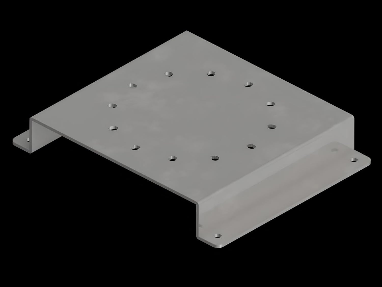 Universal Beacon Light Mounting Bracket with Low Profile Height, Satelite Style, Stainless Steel - G477