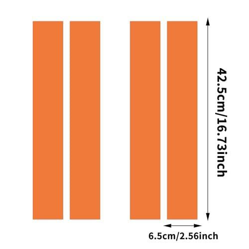 Image of TOMALL 2 Pair Racing Sport Stripe Vinyl Decals for Car Fender Hood Bumper Trunk Auto Stripe Graphic Stickers Decorations for Pickup Vehicle SUV Truck Off-Road (Orange)