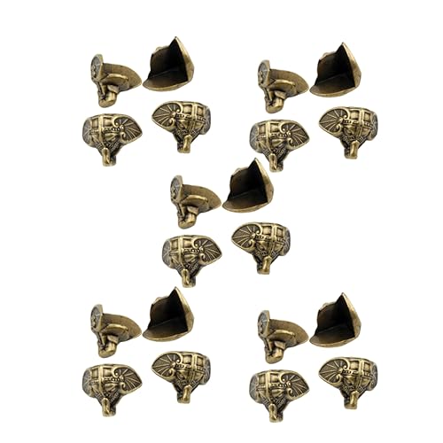 Amosfun 20piezas Base Antiguo Soporte Joyero Caja Madera Vintage Resistente Fácil Instalar