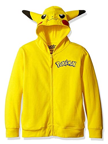 Pokemon Boys Big Boys Pikachu Costume Hoodie, Yellow, Large/10/12