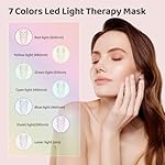 Yahi Red Light Photon Facial & Neck Mask with Remote Control, 7 Custom Modes with Infrared, Portable & Rechargeable with Timer for Home Use, 175 High-Density Light Beads, White - Image 5