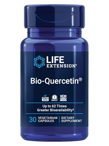 Life Extension Bio-Quercetin Immune Health Supplement Heart Health Support Gluten Free Non-GMO Vegetarian 30 Capsules