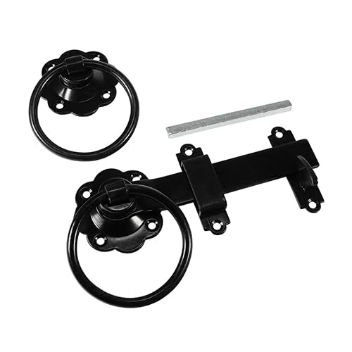 Timco Black - Ring Gate Latch - Plain - (Size 6" - 1 Each)