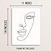 Abstract Woman's Face Wall Decor Art Print Poster - Female One Line Silhouette -11