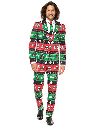 Opposuits Official STAR WARSTM Suit - Festive Force Costume Comes With Pants, Jacket and Tie, Festive ForceTM, 52
